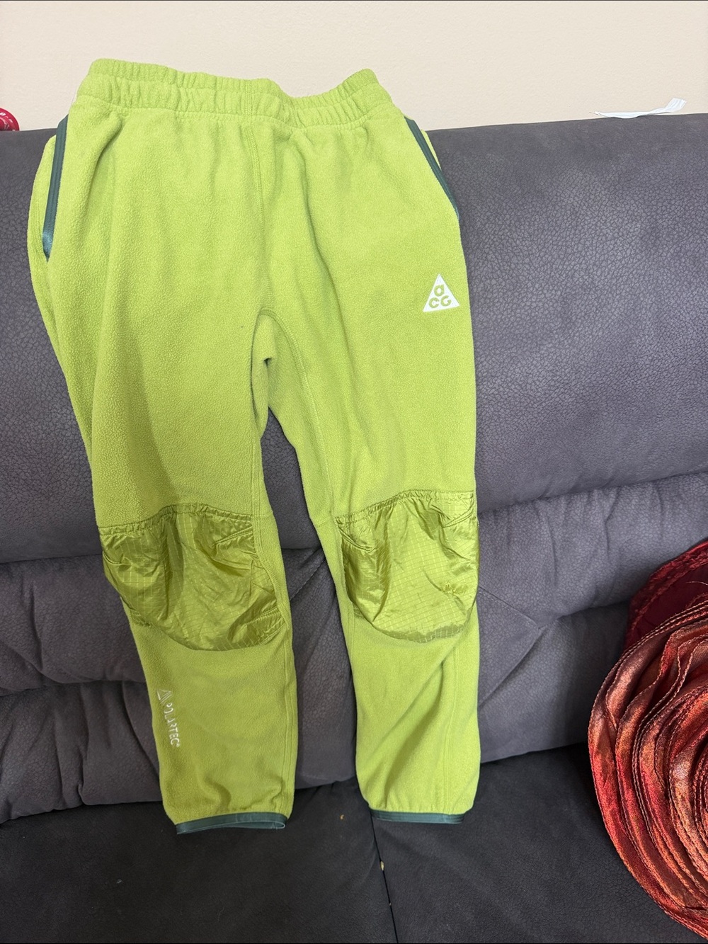 Nike ACG Kids Lime Green Fleece Joggers